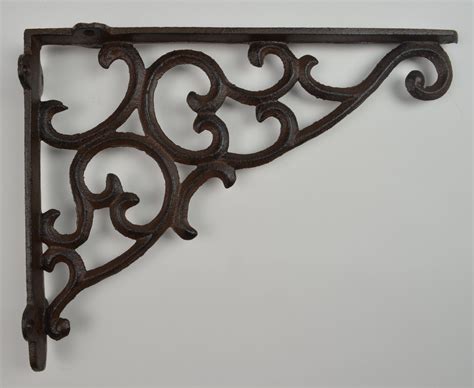 decorative shelf brackets metal|ornate metal shelf brackets.